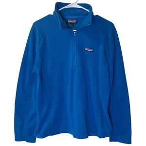 Patagonia Micro D Fleece 1/4 Quarter Zip Pullover Blue Women's Size Medium